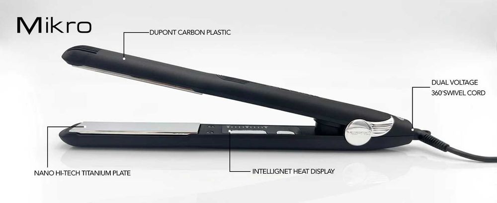H2Pro Beautylife Mikro права преса / титаниеви преси / Black Diamond Nano Hi-Tech BDMT1 -Професионална Нова в кутия