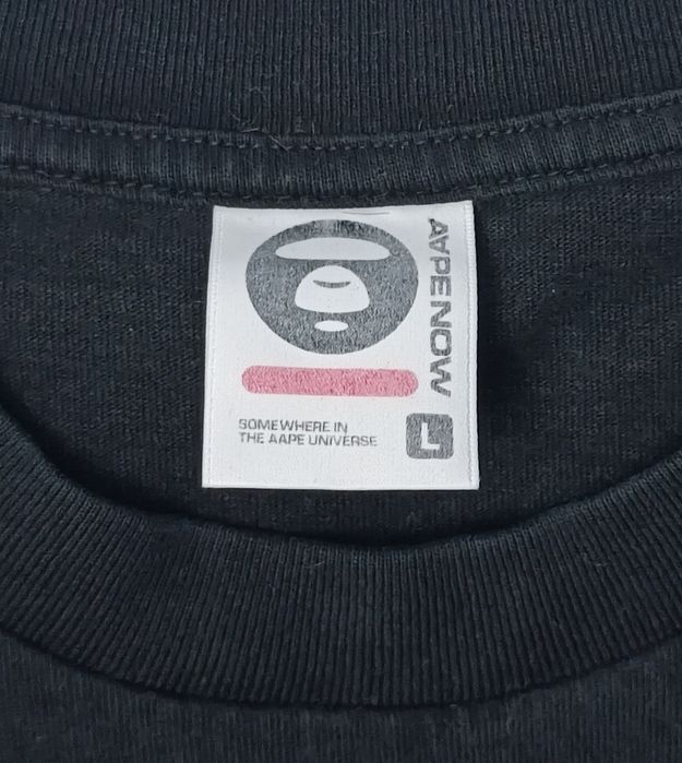 A Bathing Ape Bape Shirt оригинална тениска L памучна черна фланелка Бейп