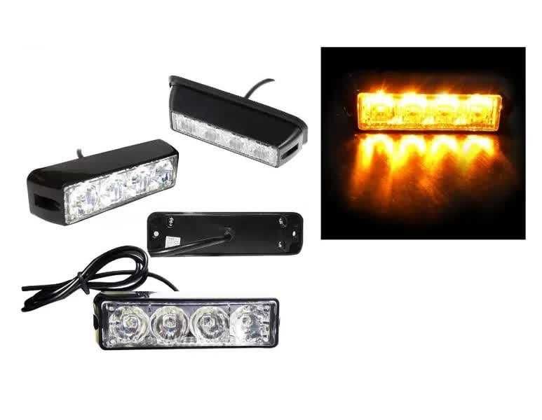 Лед led аварийна лампа за пътна помощ, жълта блиц светлина, мигаща