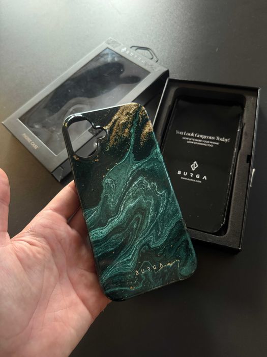 Husa iPhone 16 Plus Burga Dual Layer Emerald Pool Noua  ( la cutie )