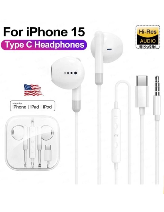 Pachet 3 in 1 Incarcator/Cablu/Casti Compatibil Iphone
