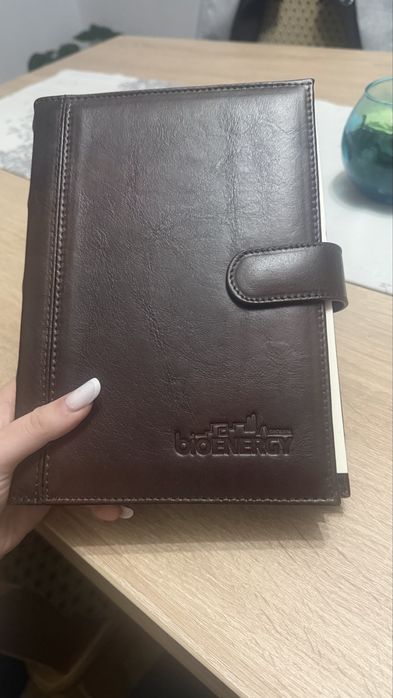 Agendă 2026 nouă, husă din piele naturală, layout zilnic