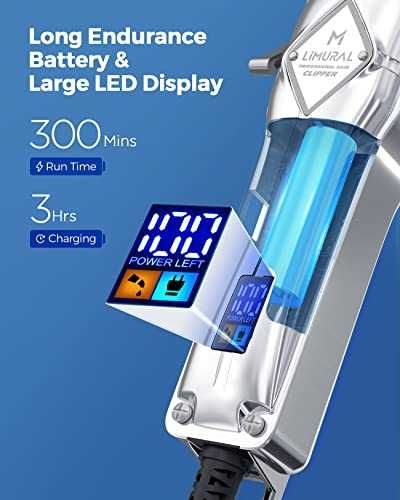 Машинка за подстригване Limural K11S безжична с LED дисплей