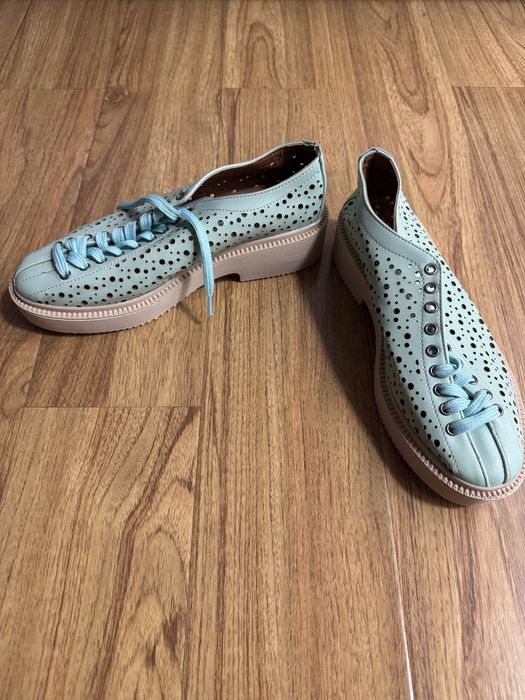 Pantofi perforați mint, mărimea 37 – noi, nepurtați