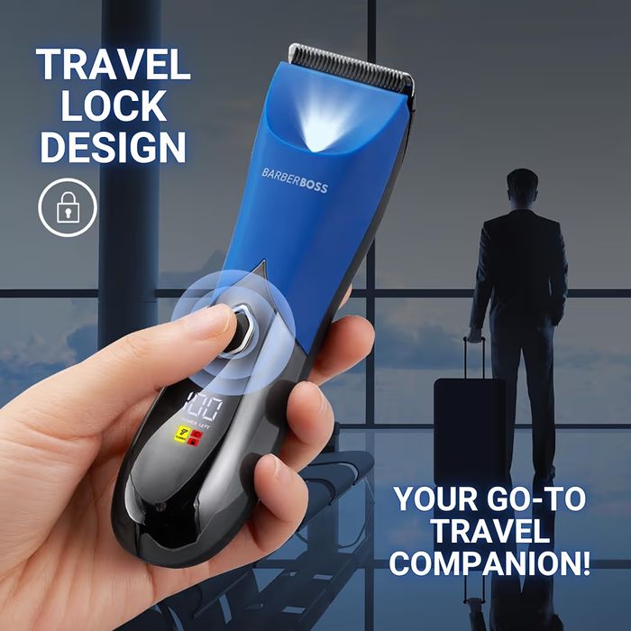 BarberBoss Men's Electric Body Shaver, Rechargeable