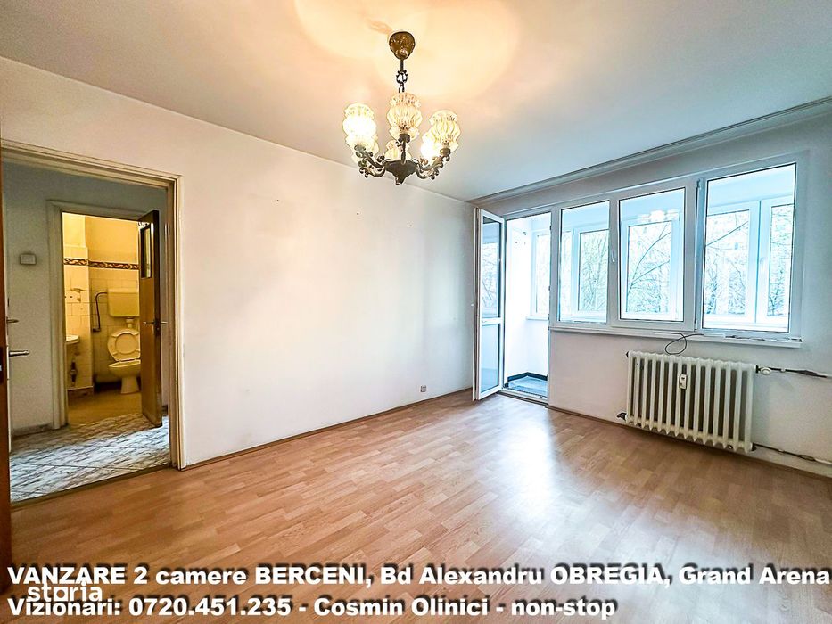 Apartament 2 camere Bd Obregia etaj 2 aproape Grand Arena 50 mp — fotografia 1