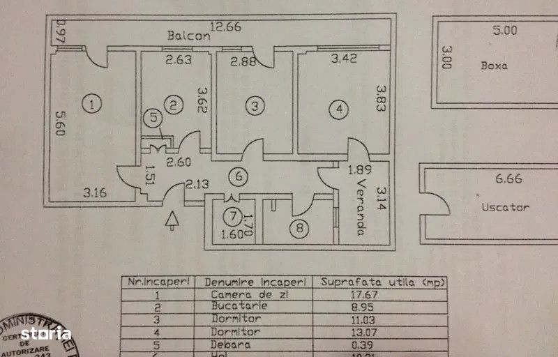Apartament 3 camere zona Calarasilor, etaj intermediar, balcon 12mp