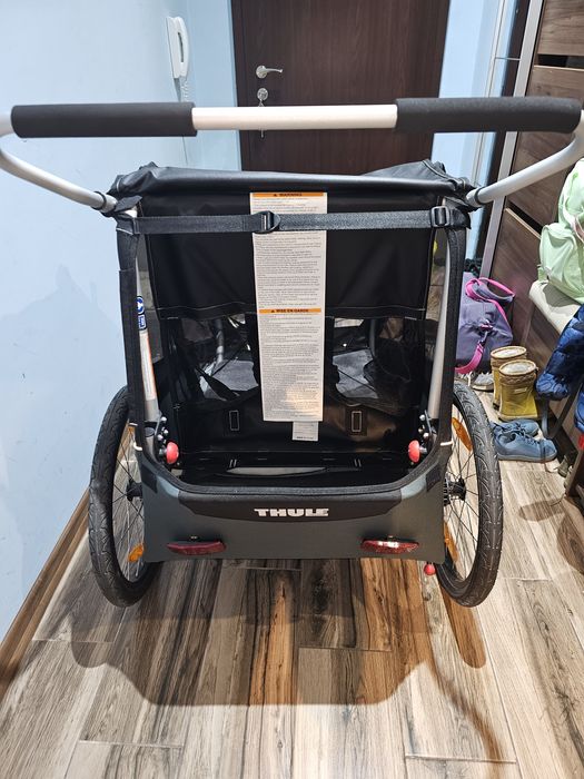 Thule Coaster XT – за две деца, Вело ремарке+детска количка