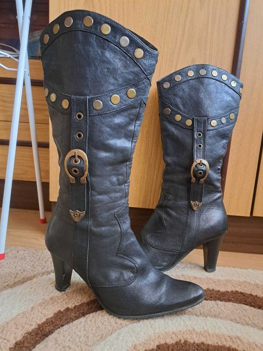 Дамски ботуши естествена кожа