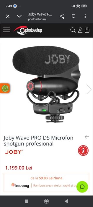 MicrofonJoby Wavo  NOU, nefolosit
