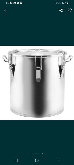 Marmidă/ Oală catering inox 98 Litri 50 x 51 cm ,gătit si transpor