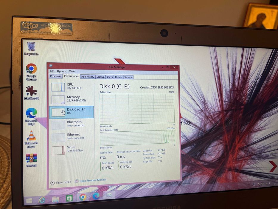 Laptop Toshiba Z830 Slim  Intel i5 / 10GB ram / ssd 512gb