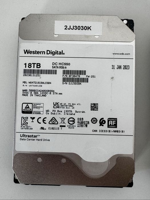 HDD Western Digital Ultrastar DC HC550 18TB SATA3