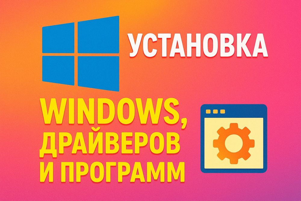 Установка windows, драйверов, программ