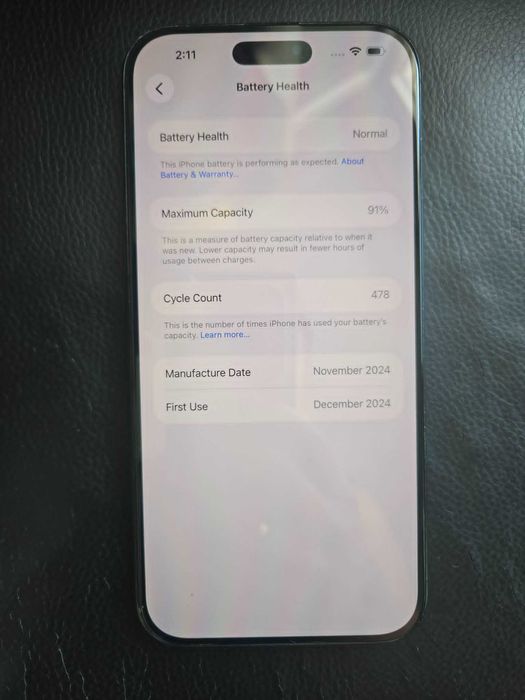 iPhone 16 Pro Max 1 TB, 91%