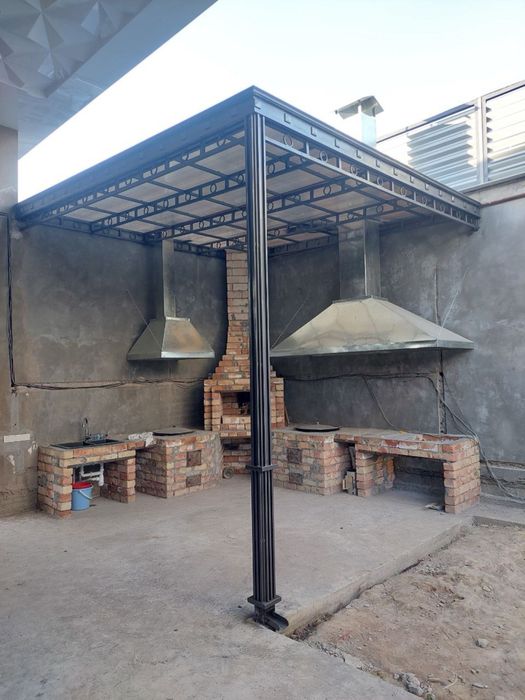 Цех. Навес казирка огрождения решётка дарвоза