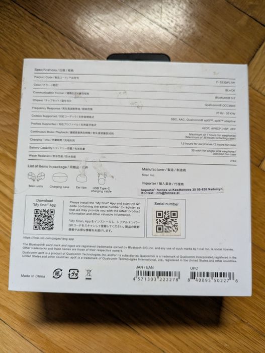 Căști wireless FINAL audio ZE3000