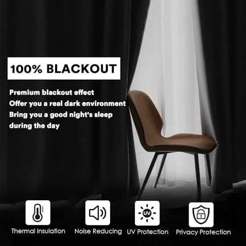 100% затъмняващи термо завеси 140x260 см – 2 броя