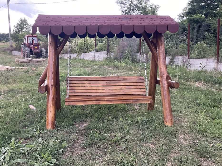 Leagăn din lemn masiv rustic