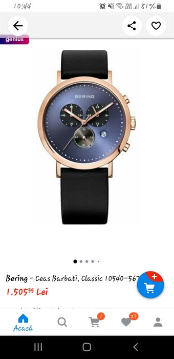 Ceas barbatesc  Bering 10540-567 nou