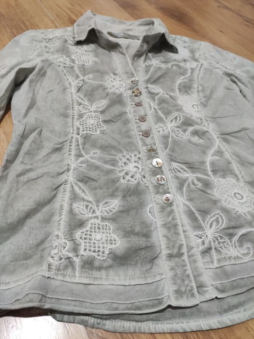 Cămașă damă cu broderie Bottega by Elisa Cavalett made in Italy mar. S