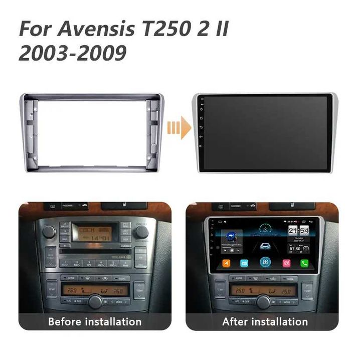 Мултимедия за Toyota Avensis, Навигация, 2 DIN, Carplay, Android Auto, Waze, Андроид, Тойота Авенсис