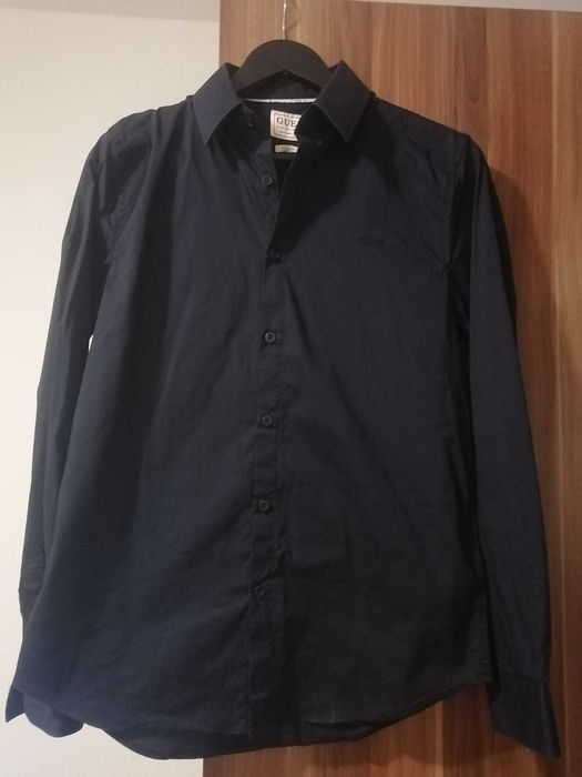 Cămașă Guess, Slim fit, mărimea XS, Culoare albastru închis