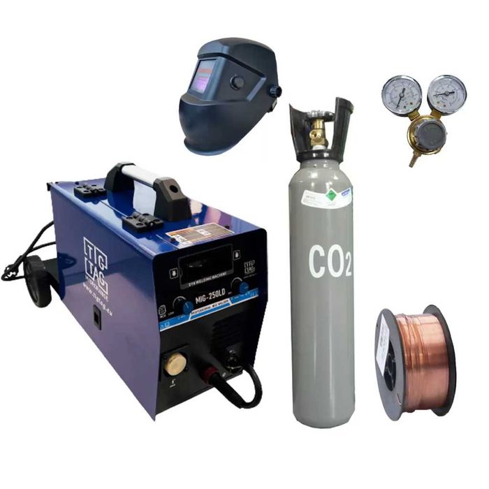 ПЪЛЕН КОМПЛЕКТ - Телоподаващ апарат комбиниран MIG250LD с количка