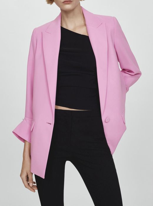 MANGO дамско розово сако тип блейзър