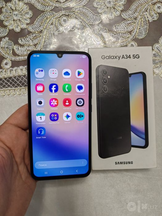 Samsung Galaxy A34 5G 8+8/256GB Black Original Igravoy Karobka Yaxshi