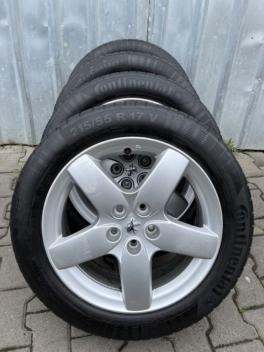 Jante aliaj 5x108mm, anvelope vara 215/55 R17, Peugeot 407, 508