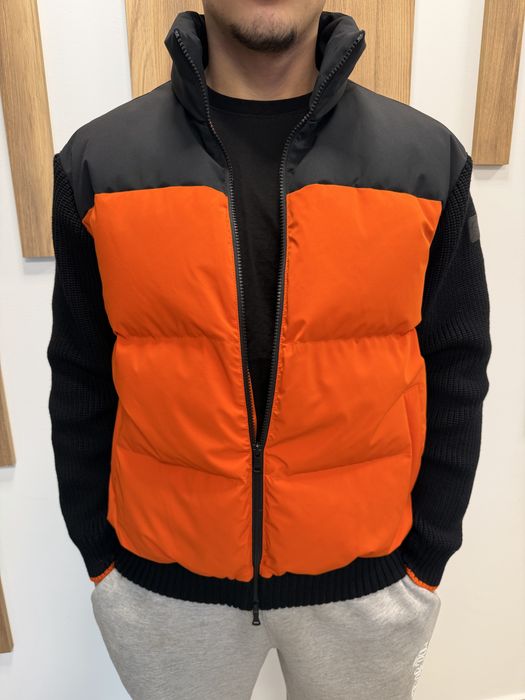 Paul & Shark Typhoon 20000 яке оригинал RE-Goose Down черно и оранжево