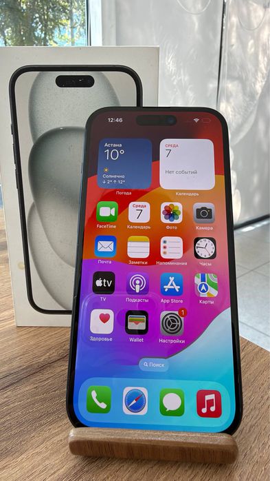iPhone 15•128GB/77% Black Айфон 15•128Гб/77% Қара