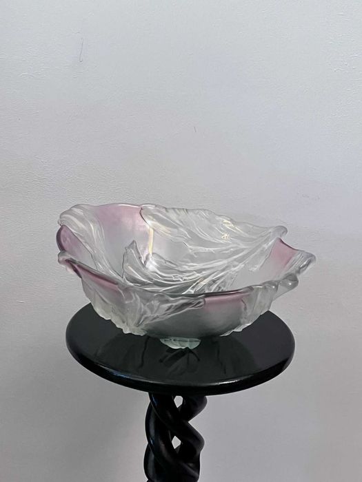 Fructiera centru de masa bibelou Walther & Sohne W GERMANIA roses cristal bizonat vechi