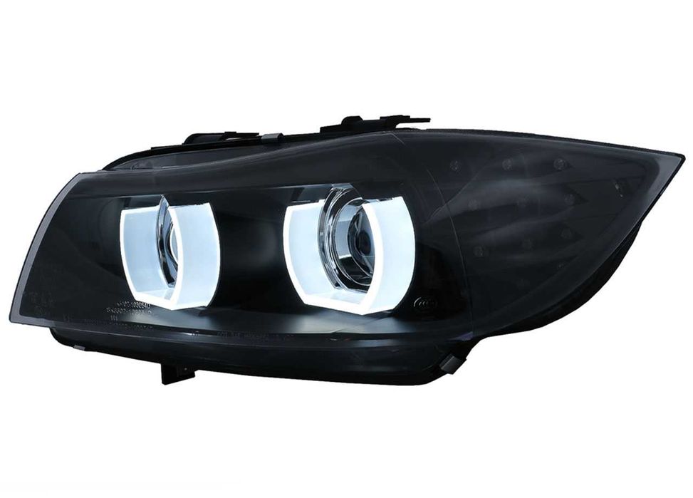 Faruri 3D LED Angel Eyes BMW Seria 3 E90 (08-11) bixenon
