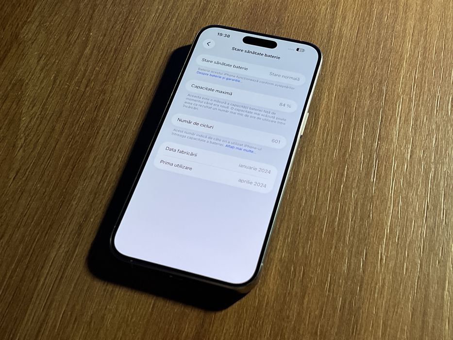 iPhone 15 Pro Max 256 Gb Alb Impecabil White Titanium