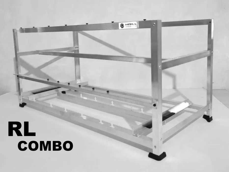 Стойка за AI компютър майнинг алуминиева рамка кейс шаси риг кутия