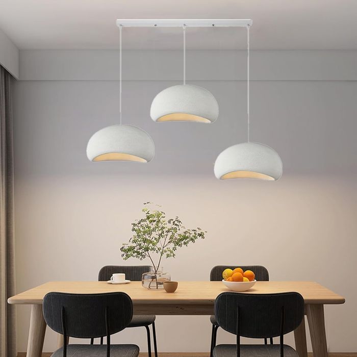 Модерни висящи лампи Wabi-sabi 3×30см, Е27, полиетиленови, регулируеми