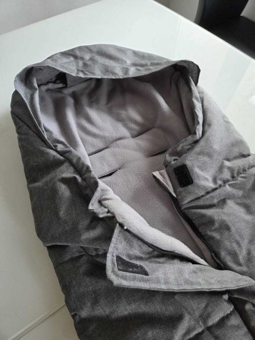 Универсален зимен чувал за количка - цвят сив