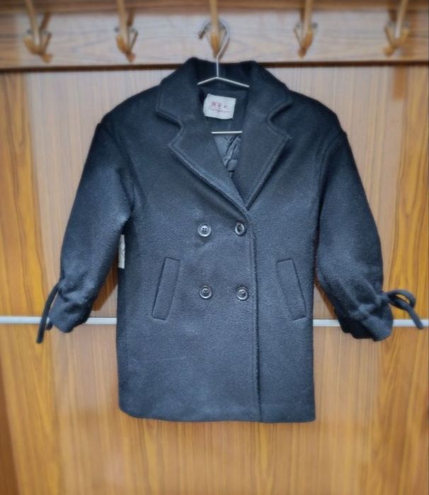 Пальто детское черное