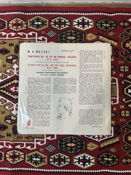 Disc Vinyl W. A. Mozart – Simfoniile Nr. 39 și 40 (Electrecord / Karl Böhm)