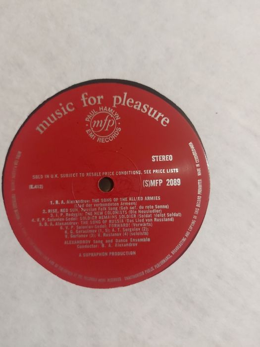Грамофонна плоча на хорът на Червената армия!