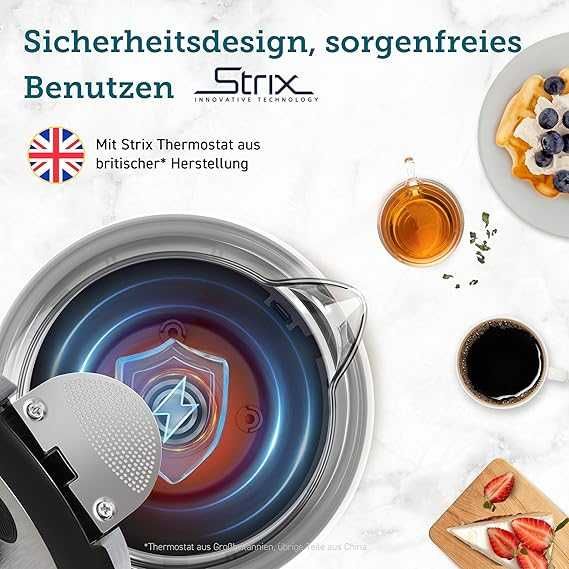 Електрическа стъклена кана COSORI, 1.7 л, 2200W, лек ДЕФЕКТ