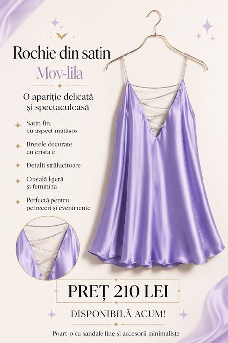 Rochie lila cristale