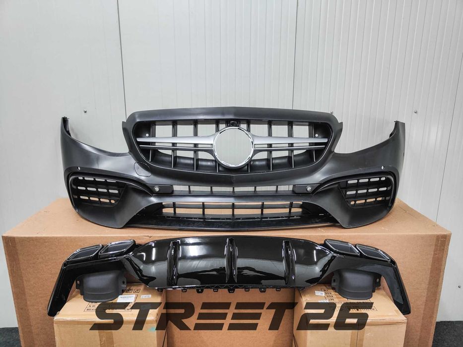 Bara fata E63 AMG E-Class W213 si Difuzor E63 (2016-2020) FULL BLACK