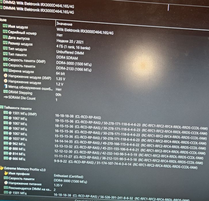 DDR4 - 8 ГБ (4+4) 3000 МГц продам