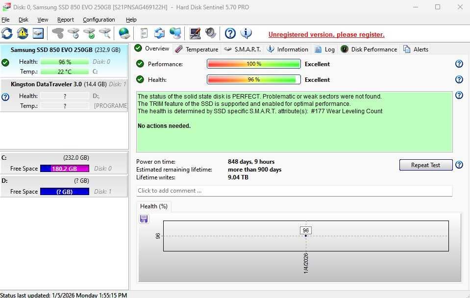 SSD Samsung 850 EVO 250GB SATA-III 2.5 inch.