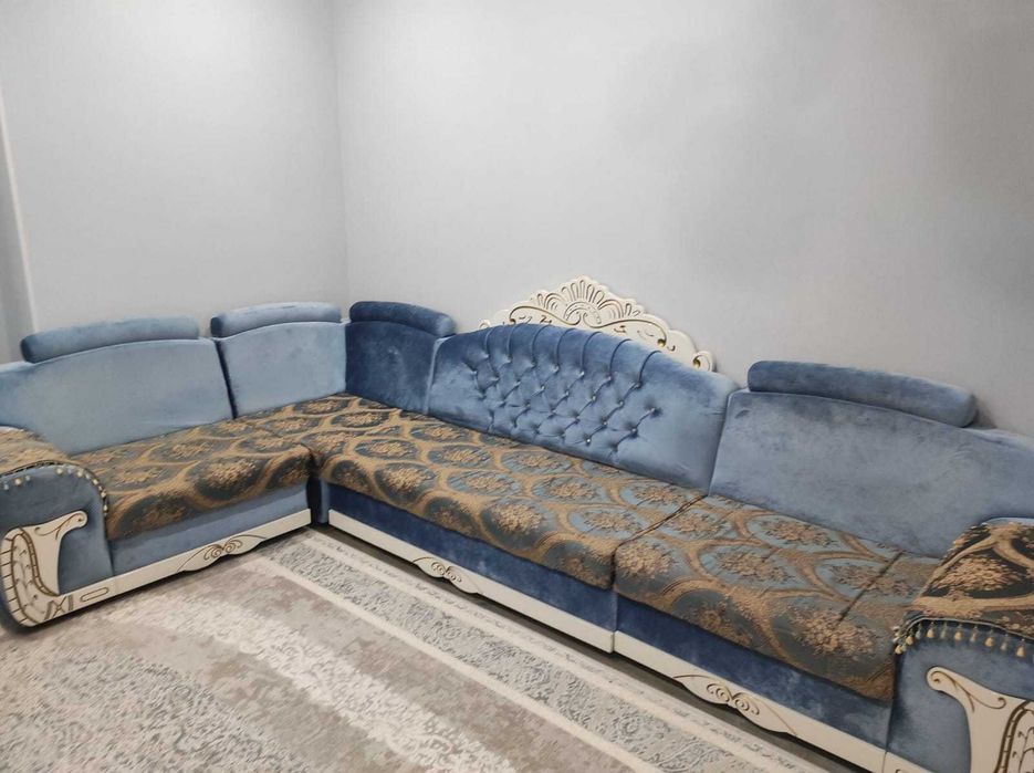 Диван 3,5м угловой синий