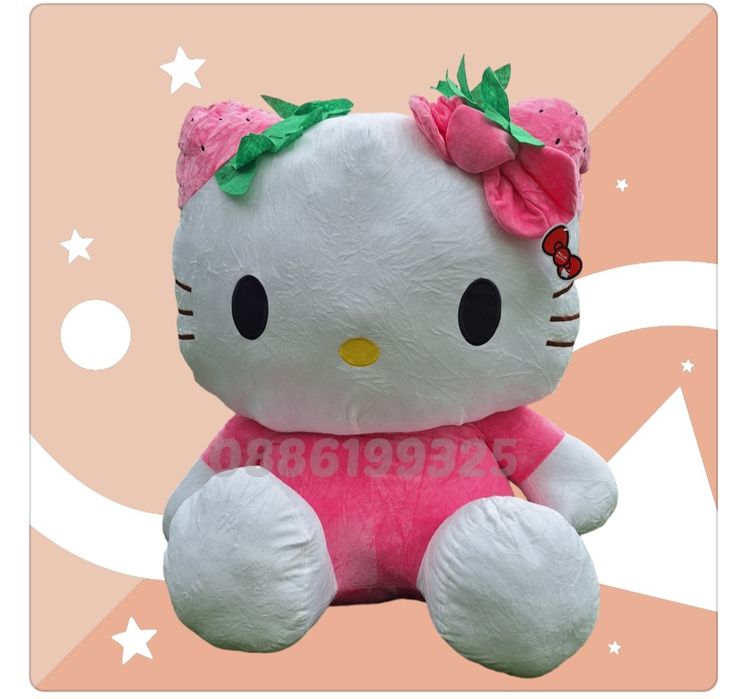 Плюшена играчка Hello Kitty 120см Плюшено коте Кити