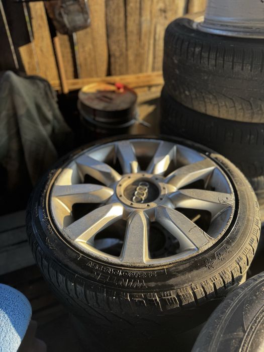 Jante Audi R18 5X112 caucicuri bune M+S